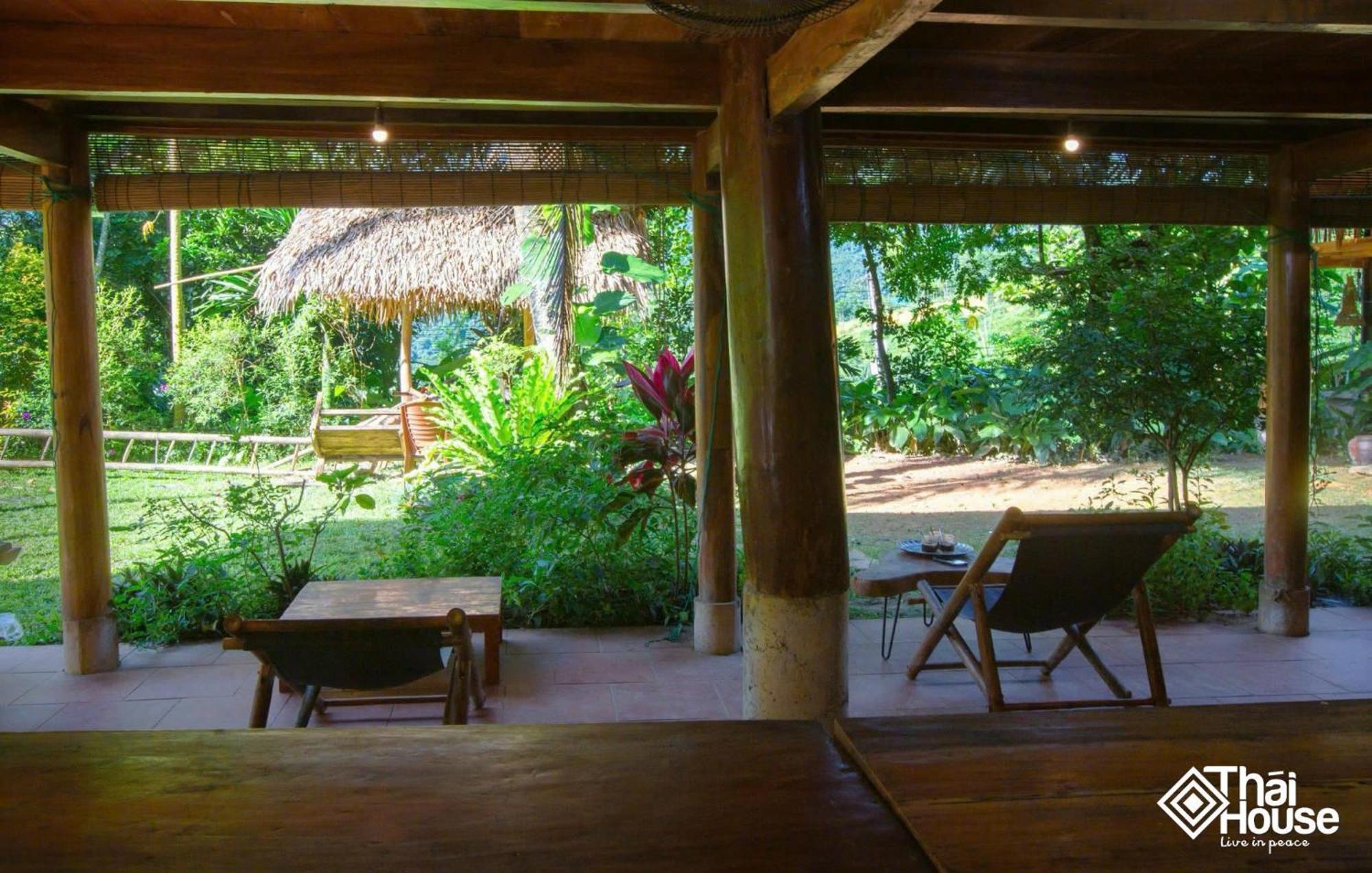 Thai House Pu Luong - Century Old Stilt House With Terrace Views Huong Ba Thuoc Zewnętrze zdjęcie