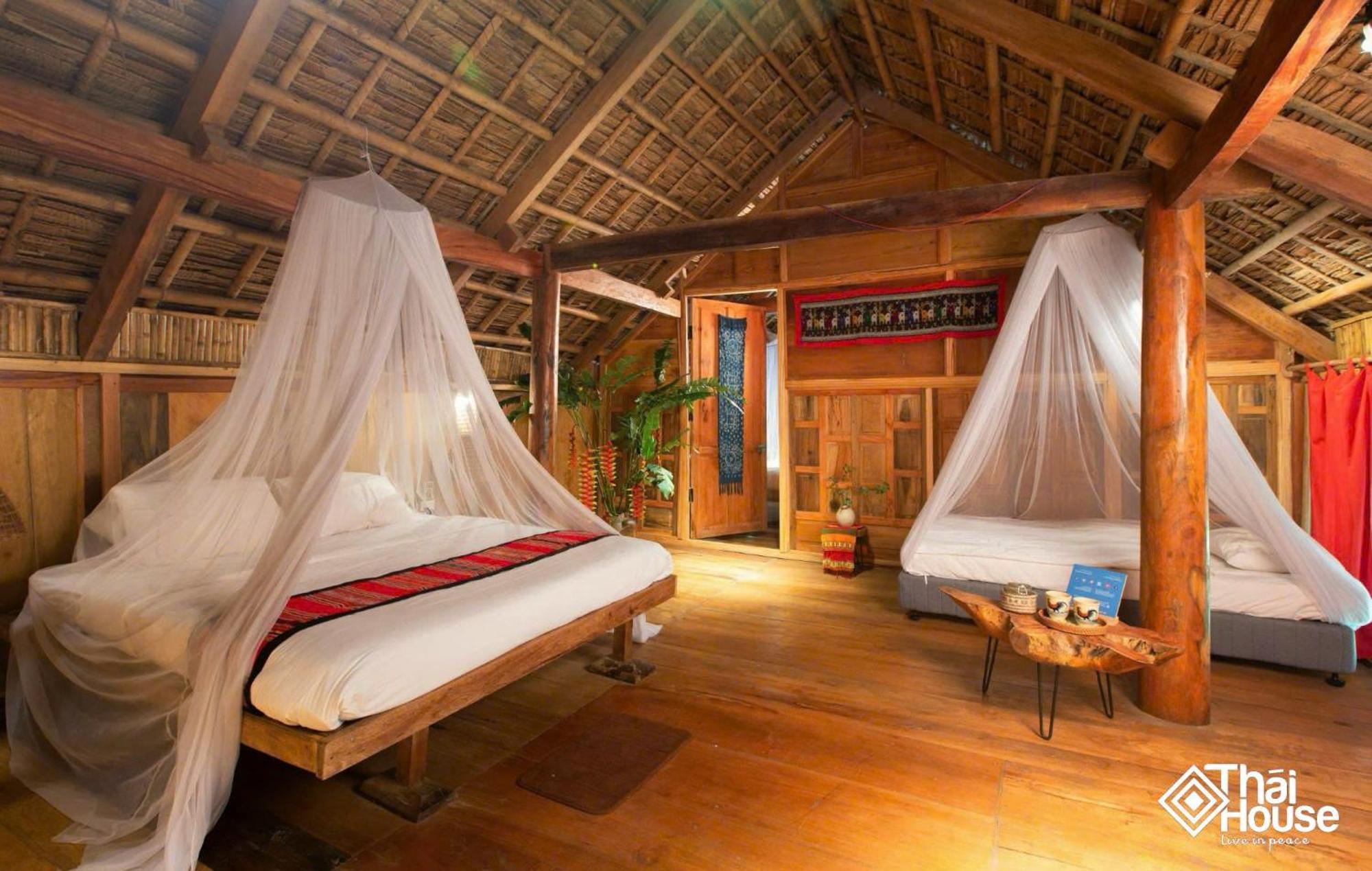 Thai House Pu Luong - Century Old Stilt House With Terrace Views Huong Ba Thuoc Zewnętrze zdjęcie