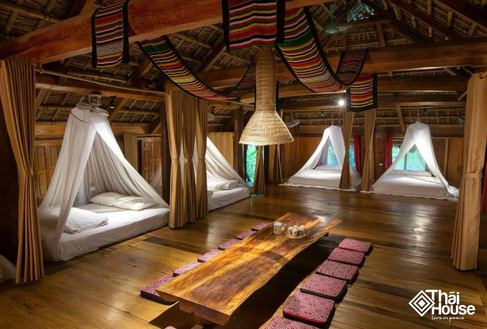 Thai House Pu Luong - Century Old Stilt House With Terrace Views Huong Ba Thuoc Zewnętrze zdjęcie